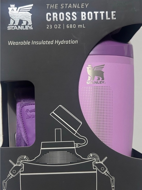 Stanley Other - NWT NIB Stanley Cross Bottle 23 oz Canteen SS Lilac Hydration Hiking Glamping